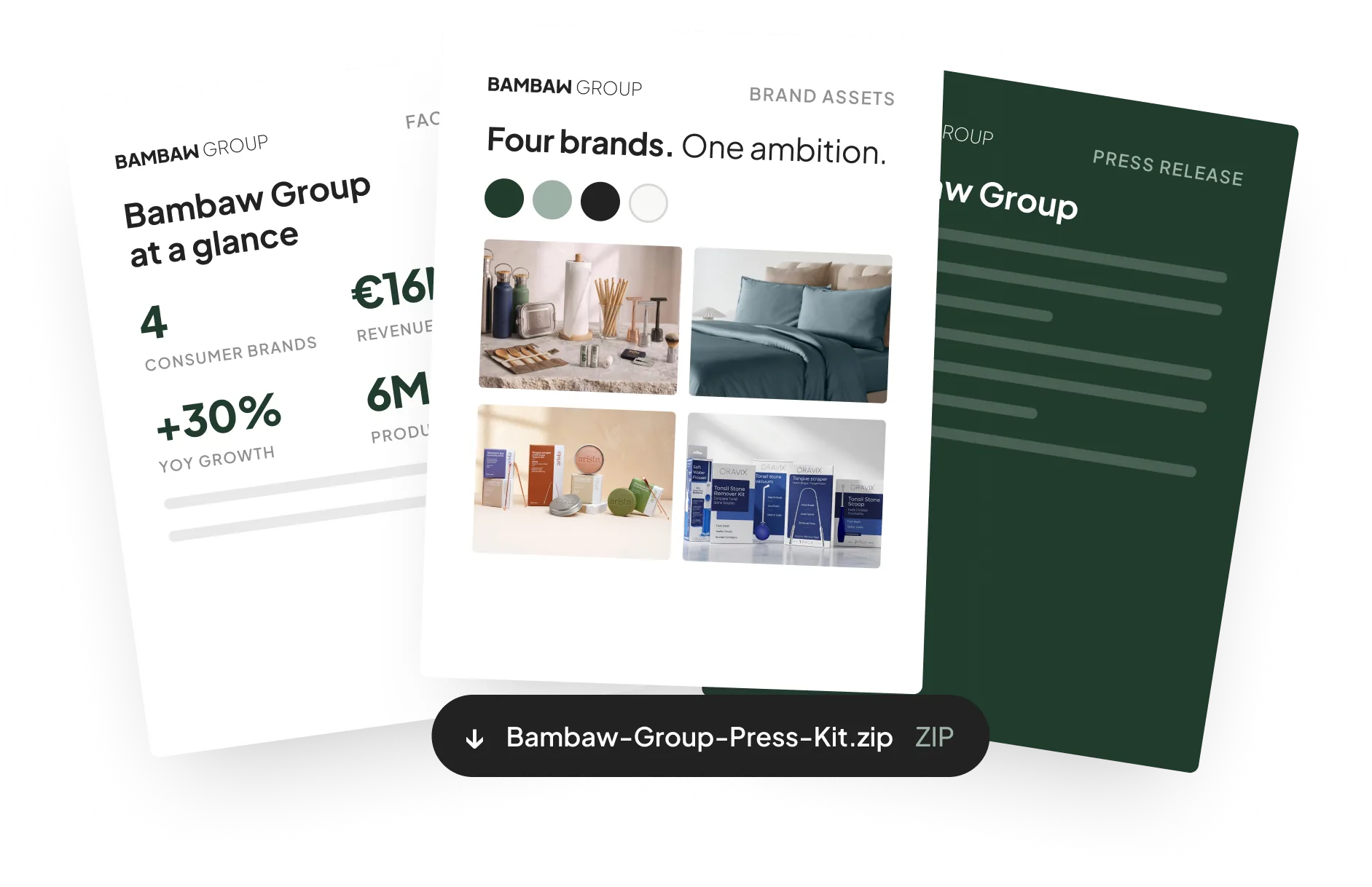 Press kit preview: fact sheet, brand assets and press release
